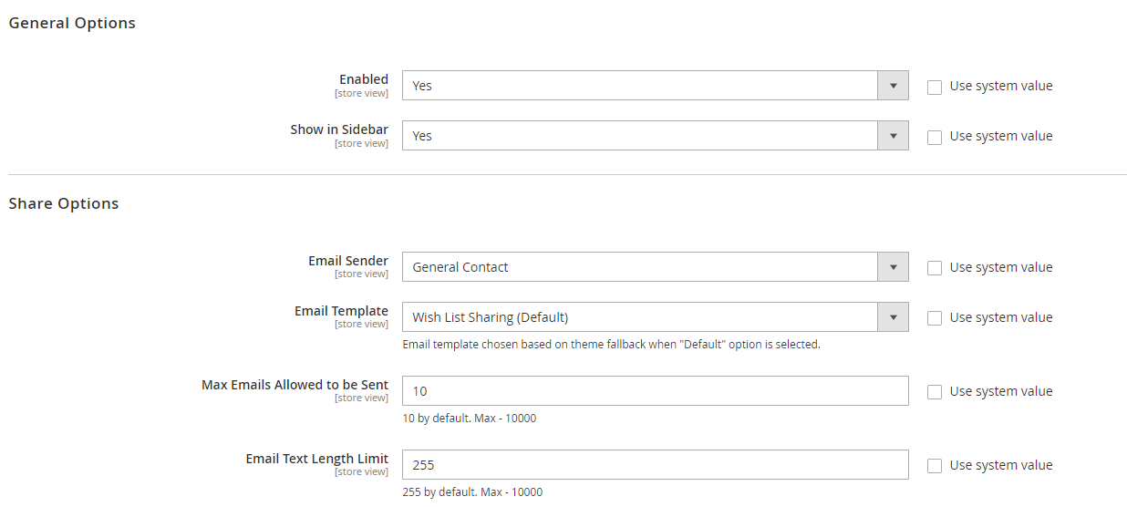 email notification settings_Magento