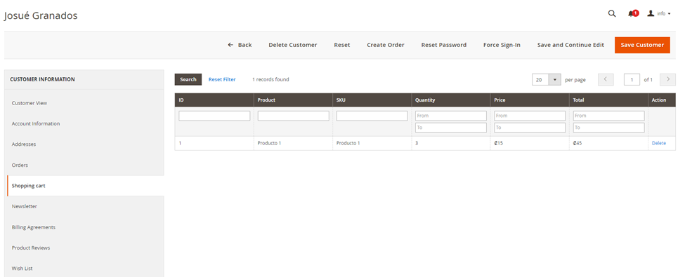 Shopping cart_Magento