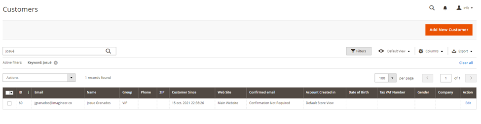 Customers_Magento