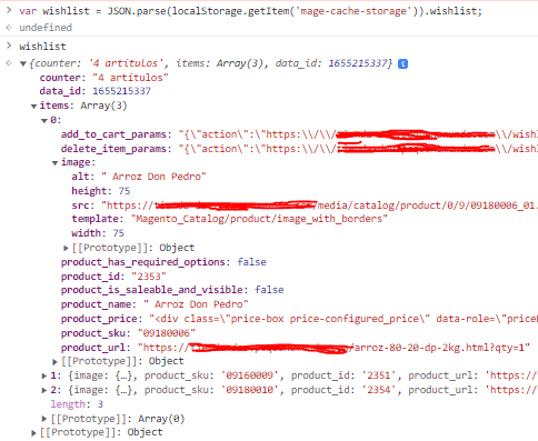 Wish list information in the frontend_Magento
